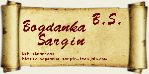 Bogdanka Šargin vizit kartica